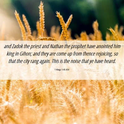Picture 06 - 1 Kings 1:45 ASV - and Zadok the priest and Nathan the prophet have - Bible Verse Picture