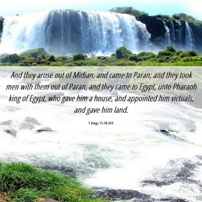 Picture 06 - 1 Kings 11:18 ASV - And they arose out of Midian, and came to Paran; - Bible Verse Picture