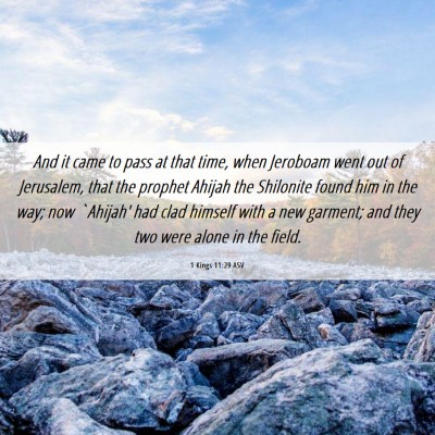 Picture 06 - 1 Kings 11:29 ASV - And it came to pass at that time, when Jeroboam - Bible Verse Picture