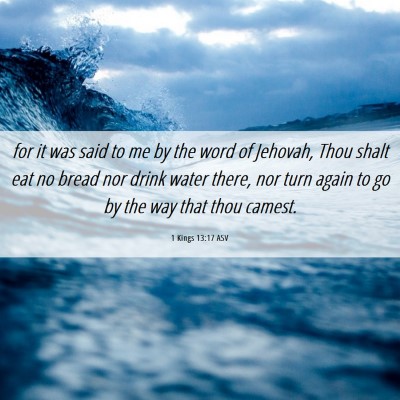 Picture 06 - 1 Kings 13:17 ASV - for it was said to me by the word of Jehovah, - Bible Verse Picture