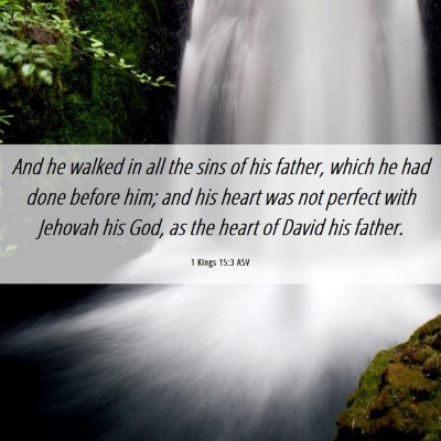 Picture 06 - 1 Kings 15:3 ASV - And he walked in all the sins of his father, - Bible Verse Picture