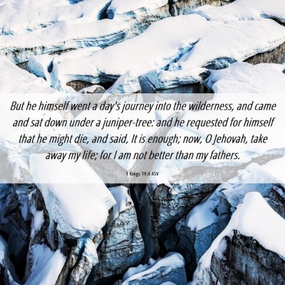 Picture 06 - 1 Kings 19:4 ASV - But he himself went a day's journey into the - Bible Verse Picture