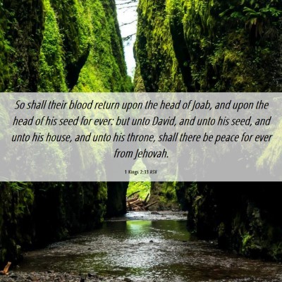 Picture 06 - 1 Kings 2:33 ASV - So shall their blood return upon the head of - Bible Verse Picture
