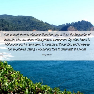 Picture 06 - 1 Kings 2:8 ASV - And, behold, there is with thee Shimei the son of - Bible Verse Picture