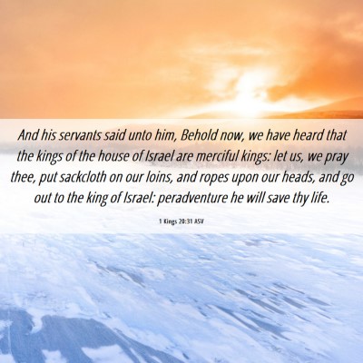 Picture 06 - 1 Kings 20:31 ASV - And his servants said unto him, Behold now, we - Bible Verse Picture