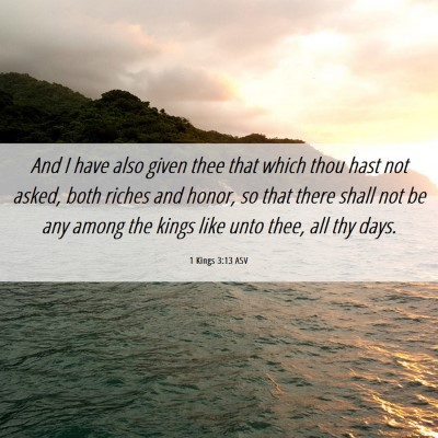 Picture 06 - 1 Kings 3:13 ASV - And I have also given thee that which thou hast - Bible Verse Picture