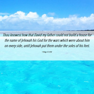 Picture 06 - 1 Kings 5:3 ASV - Thou knowest how that David my father could not - Bible Verse Picture