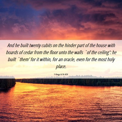 Picture 06 - 1 Kings 6:16 ASV - And he built twenty cubits on the hinder part of - Bible Verse Picture