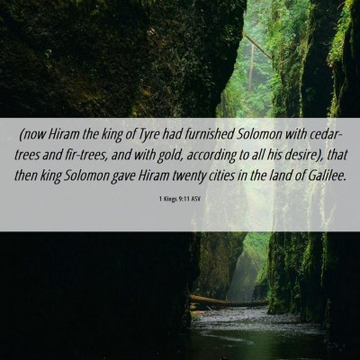 Picture 06 - 1 Kings 9:11 ASV - (now Hiram the king of Tyre had furnished Solomon - Bible Verse Picture