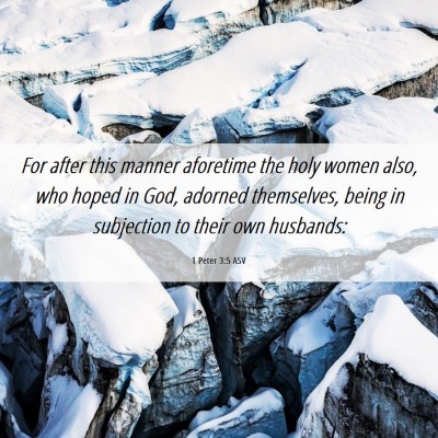 Picture 06 - 1 Peter 3:5 ASV - For after this manner aforetime the holy women - Bible Verse Picture