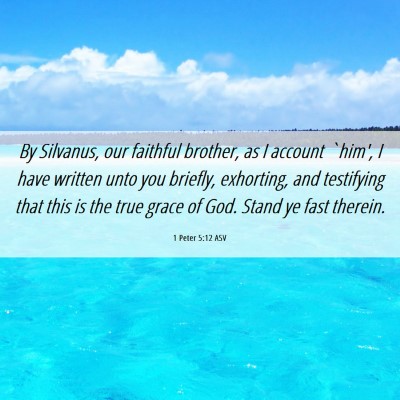 Picture 06 - 1 Peter 5:12 ASV - By Silvanus, our faithful brother, as I account - Bible Verse Picture
