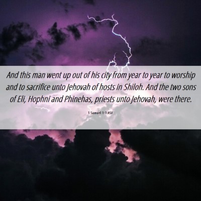 Picture 06 - 1 Samuel 1:3 ASV - And this man went up out of his city from year to - Bible Verse Picture