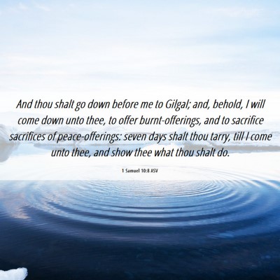 Picture 06 - 1 Samuel 10:8 ASV - And thou shalt go down before me to Gilgal; and, - Bible Verse Picture