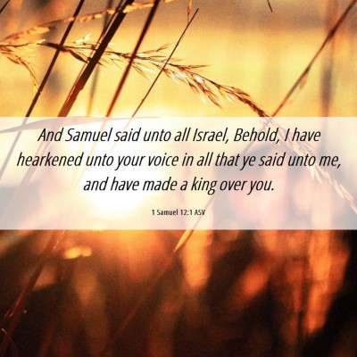 Picture 06 - 1 Samuel 12:1 ASV - And Samuel said unto all Israel, Behold, I have - Bible Verse Picture