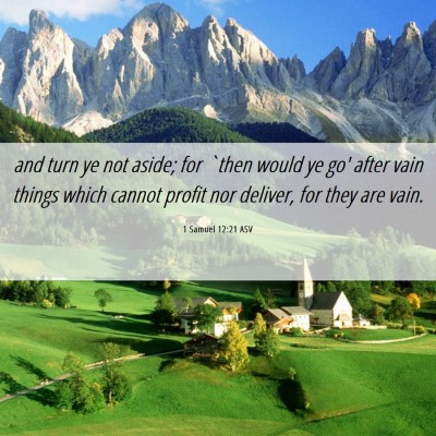 Picture 06 - 1 Samuel 12:21 ASV - and turn ye not aside; for `then would ye go' - Bible Verse Picture