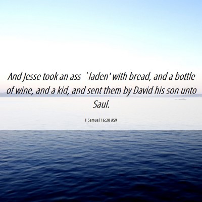 Picture 06 - 1 Samuel 16:20 ASV - And Jesse took an ass `laden' with bread, and a - Bible Verse Picture
