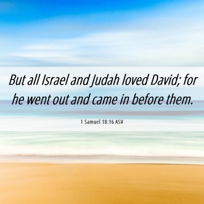 Picture 06 - 1 Samuel 18:16 ASV - But all Israel and Judah loved David; for he went - Bible Verse Picture