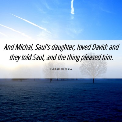 Picture 06 - 1 Samuel 18:20 ASV - And Michal, Saul's daughter, loved David: and - Bible Verse Picture