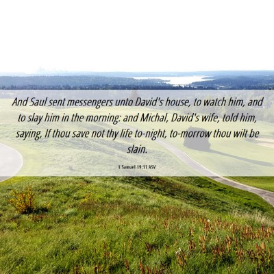 Picture 06 - 1 Samuel 19:11 ASV - And Saul sent messengers unto David's house, to - Bible Verse Picture
