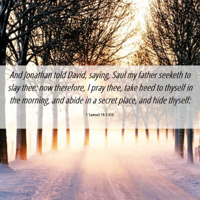 Picture 06 - 1 Samuel 19:2 ASV - And Jonathan told David, saying, Saul my father - Bible Verse Picture