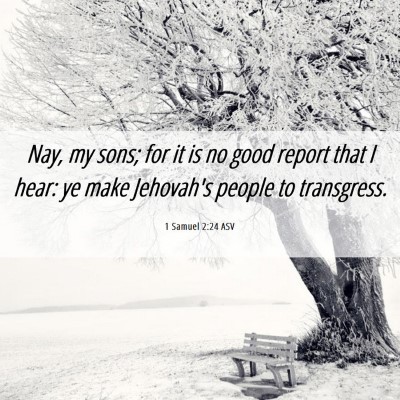 Picture 06 - 1 Samuel 2:24 ASV - Nay, my sons; for it is no good report that I - Bible Verse Picture
