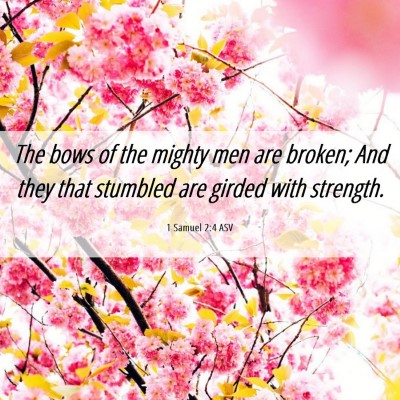 Picture 06 - 1 Samuel 2:4 ASV - The bows of the mighty men are broken; And they - Bible Verse Picture