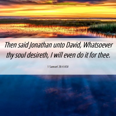 Picture 06 - 1 Samuel 20:4 ASV - Then said Jonathan unto David, Whatsoever thy - Bible Verse Picture