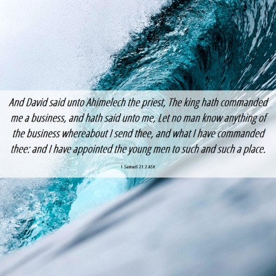 Picture 06 - 1 Samuel 21:2 ASV - And David said unto Ahimelech the priest, The - Bible Verse Picture