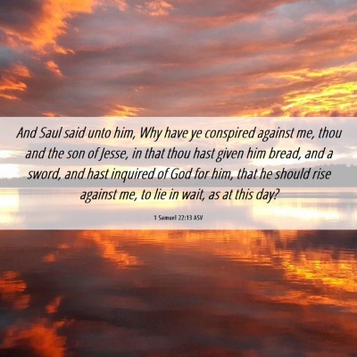 Picture 06 - 1 Samuel 22:13 ASV - And Saul said unto him, Why have ye conspired - Bible Verse Picture