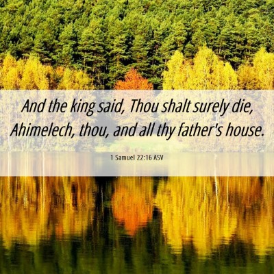Picture 06 - 1 Samuel 22:16 ASV - And the king said, Thou shalt surely die, - Bible Verse Picture