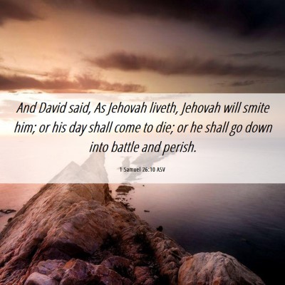 Picture 06 - 1 Samuel 26:10 ASV - And David said, As Jehovah liveth, Jehovah will - Bible Verse Picture
