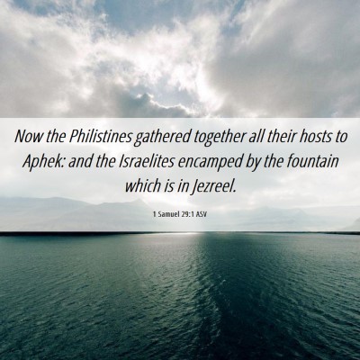 Picture 06 - 1 Samuel 29:1 ASV - Now the Philistines gathered together all their - Bible Verse Picture