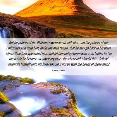 Picture 06 - 1 Samuel 29:4 ASV - But he princes of the Philistines were wroth with - Bible Verse Picture
