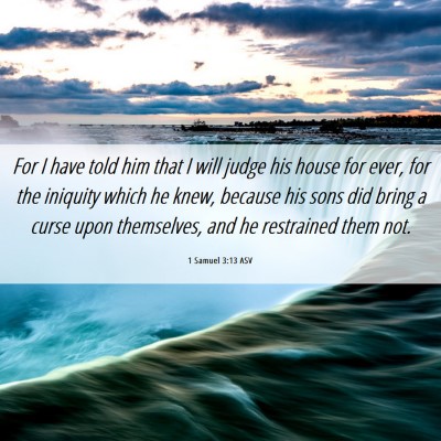 Picture 06 - 1 Samuel 3:13 ASV - For I have told him that I will judge his house - Bible Verse Picture
