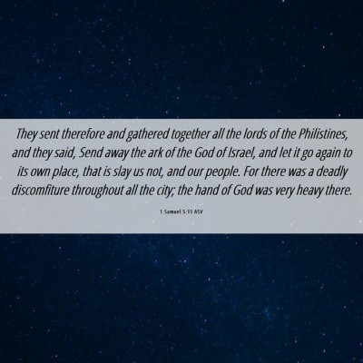 Picture 06 - 1 Samuel 5:11 ASV - They sent therefore and gathered together all the - Bible Verse Picture