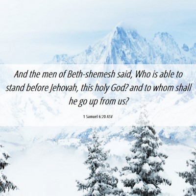 Picture 06 - 1 Samuel 6:20 ASV - And the men of Beth-shemesh said, Who is able to - Bible Verse Picture