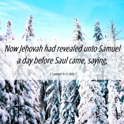 Picture 06 - 1 Samuel 9:15 ASV - Now Jehovah had revealed unto Samuel a day before - Bible Verse Picture