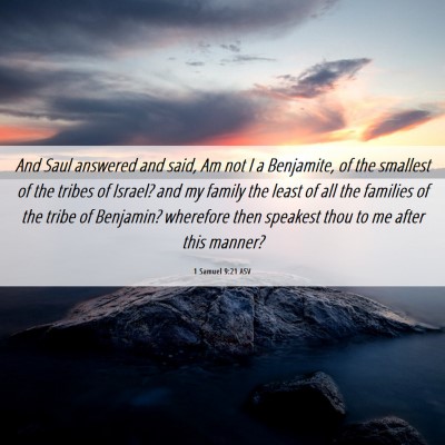 Picture 06 - 1 Samuel 9:21 ASV - And Saul answered and said, Am not I a Benjamite, - Bible Verse Picture