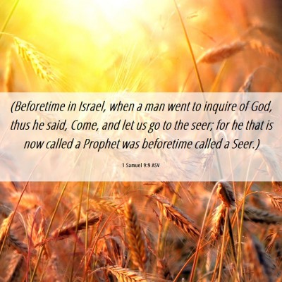 Picture 06 - 1 Samuel 9:9 ASV - (Beforetime in Israel, when a man went to inquire - Bible Verse Picture