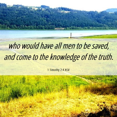 Picture 06 - 1 Timothy 2:4 ASV - who would have all men to be saved, and come to - Bible Verse Picture