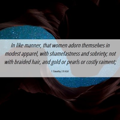 Picture 06 - 1 Timothy 2:9 ASV - In like manner, that women adorn themselves in - Bible Verse Picture