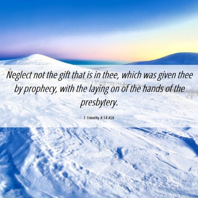 Picture 06 - 1 Timothy 4:14 ASV - Neglect not the gift that is in thee, which was - Bible Verse Picture