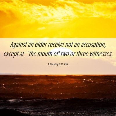 Picture 06 - 1 Timothy 5:19 ASV - Against an elder receive not an accusation, - Bible Verse Picture