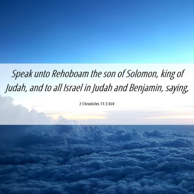 Picture 06 - 2 Chronicles 11:3 ASV - Speak unto Rehoboam the son of Solomon, king of - Bible Verse Picture