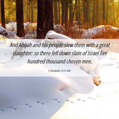 Picture 06 - 2 Chronicles 13:17 ASV - And Abijah and his people slew them with a great - Bible Verse Picture