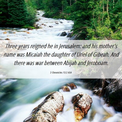 Picture 06 - 2 Chronicles 13:2 ASV - Three years reigned he in Jerusalem: and his - Bible Verse Picture