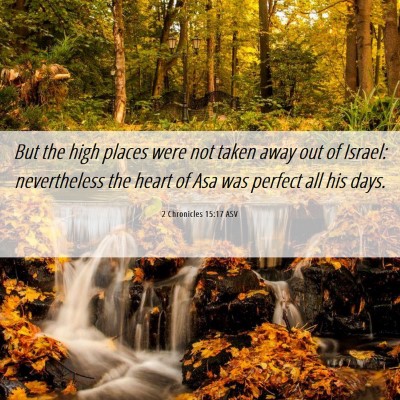 Picture 06 - 2 Chronicles 15:17 ASV - But the high places were not taken away out of - Bible Verse Picture