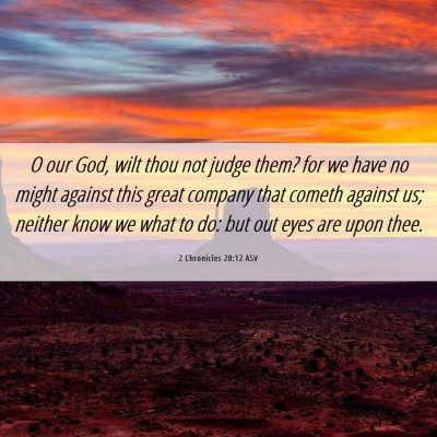 Picture 06 - 2 Chronicles 20:12 ASV - O our God, wilt thou not judge them? for we have - Bible Verse Picture