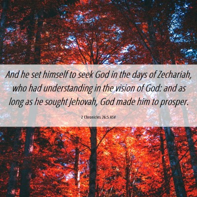 Picture 06 - 2 Chronicles 26:5 ASV - And he set himself to seek God in the days of - Bible Verse Picture