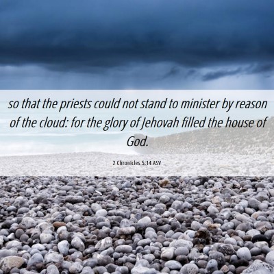 Picture 06 - 2 Chronicles 5:14 ASV - so that the priests could not stand to minister - Bible Verse Picture